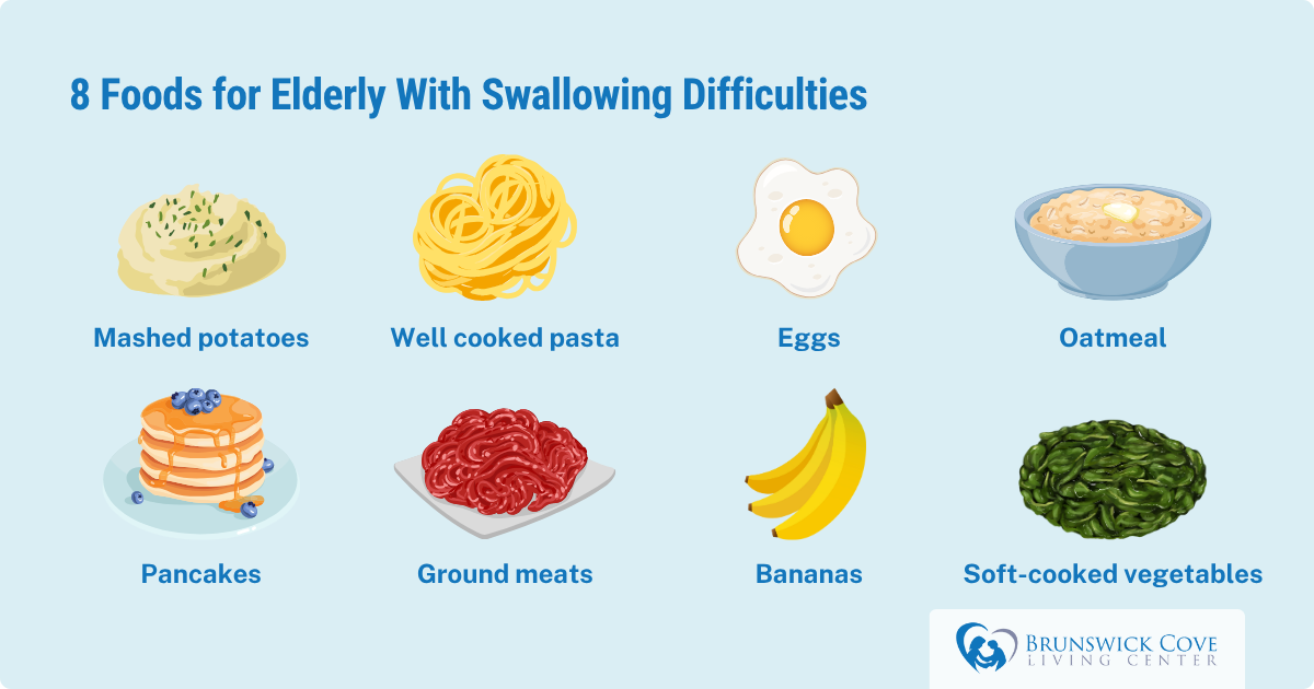 Seniors with trouble swallowing food